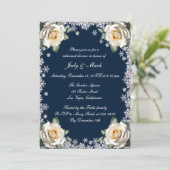 ホワイトローズスノーフレーククリスマスリハーサルディナー 招待状 (スタンド正面)