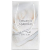 ホワイトローズデザイン結婚ズ スモールペーパーバッグ (正面)