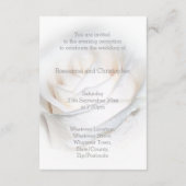 ホワイトローズデザイン結婚披露宴 エンクロージャーカード (裏面)