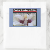 ホワイトローズデモステーション 長方形シール (バッグ)