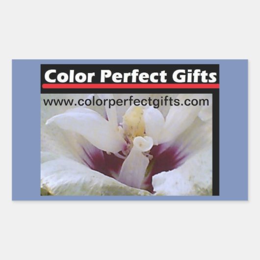 ホワイトローズデモステーション 長方形シール (正面)