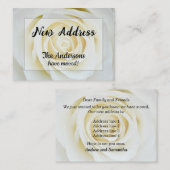 ホワイトローズニューアドレスのお知らせ ノートカード (正面/裏面)