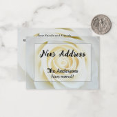 ホワイトローズニューアドレスのお知らせ ノートカード (正面/裏面インサイチュ)