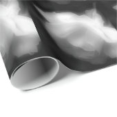 ホワイトローズハイコントラスト白黒 ラッピングペーパー (ロールコーナー)