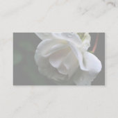 ホワイトローズバッドレインドロップフローラ名刺 名刺 (裏面)
