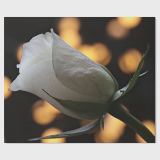 ホワイトローズバレンタインデラッピング紙 ラッピングペーパー (フラット)