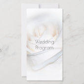 ホワイトローズパーソナライズされた結婚式 プログラム (正面)