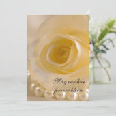 ホワイトローズパール結婚/駆け落ち告知 案内状 (スタンド正面)