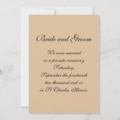 ホワイトローズパール結婚/駆け落ち告知 案内状 (裏面)