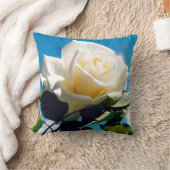  ホワイトローズビューティ  クッション (ブランケット)