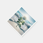 ホワイトローズビーチ砂 スタンダードカクテルナプキン (角)