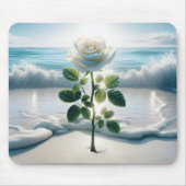 ホワイトローズビーチ砂 マウスパッド (正面)