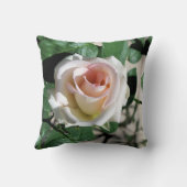ホワイトローズピンクセンターピロー16 x 16" クッション (裏面)