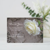 ホワイトローズフォトフローラ悔やみや弔慰 サンキューカード (スタンド正面)