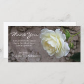 ホワイトローズフォトフローラ悔やみや弔慰 サンキューカード (正面/裏面)