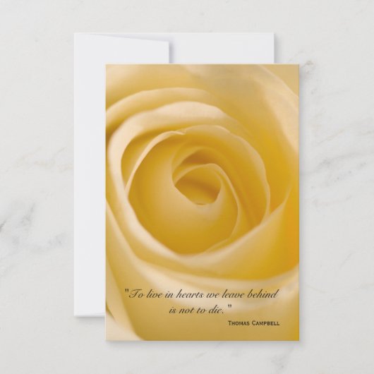 ホワイトローズフラワーありがとうございました悔やみや弔慰 サンキューカード (正面)