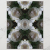 ホワイトローズフラワーズ抽象芸術スクラップブック紙 (裏面)