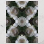 ホワイトローズフラワーズ抽象芸術スクラップブック紙 (正面)