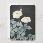 ホワイトローズフラワーチョークボードベビーシャワー招待状 招待状 (裏面)