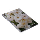 ホワイトローズフラワーフローラジャーナルノート ノートブック (右側)