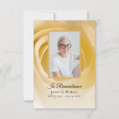 ホワイトローズフラワー花びら葬祭記念悔やみや弔慰 サンキューカード (正面)