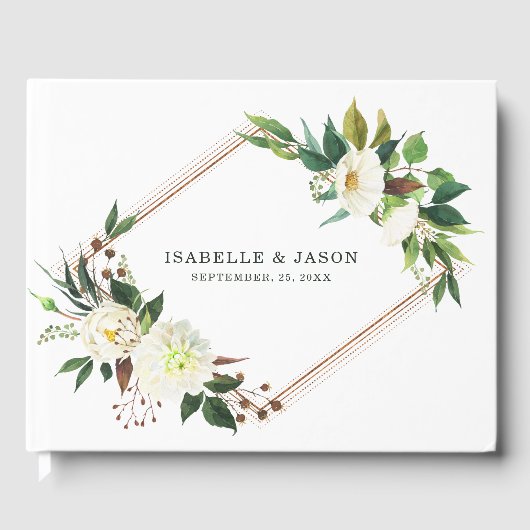 ホワイトローズフレームゲストブック ゲストブック (正面)