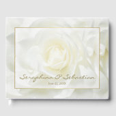 ホワイトローズフローラと金ゴールド結婚ズ ゲストブック (正面)