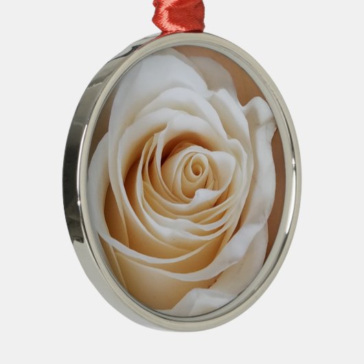 ホワイトローズフローラクリスマスオーナメント メタルオーナメント (右)
