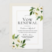 ホワイトローズフローラクリームの誓の更新 招待状 (正面/裏面)