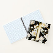 ホワイトローズフローラクロス ノートブック (内部)
