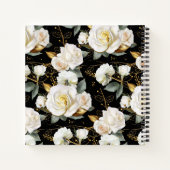 ホワイトローズフローラクロス ノートブック (裏面)