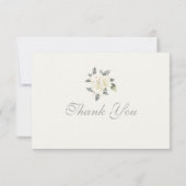 ホワイトローズフローラサンキューカード サンキューカード (裏面)