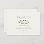 ホワイトローズフローラサンキューカード サンキューカード (正面/裏面)
