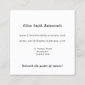 ホワイトローズフローラスクエア スクエア名刺 (裏面)