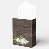 ホワイトローズフローラダークブラウン素朴ウッド結婚ズ フェイバーボックス (オープン)