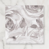 ホワイトローズフローラバラエレガモダンントウェディング フェイバータグ (裏面)