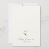 ホワイトローズフローラブライダルシャワー招待 招待状 (裏面)