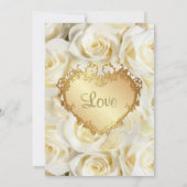 ホワイトローズフローラブライダルシャワー 招待状 (裏面)