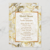 ホワイトローズフローラブライダルシャワー 招待状 (正面/裏面)