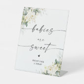 ホワイトローズフローラベビーは甘いサイン 台座サイン (正面)