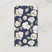 ホワイトローズフローラベビーシャワーおむつラッフルチケット エンクロージャーカード (裏面)