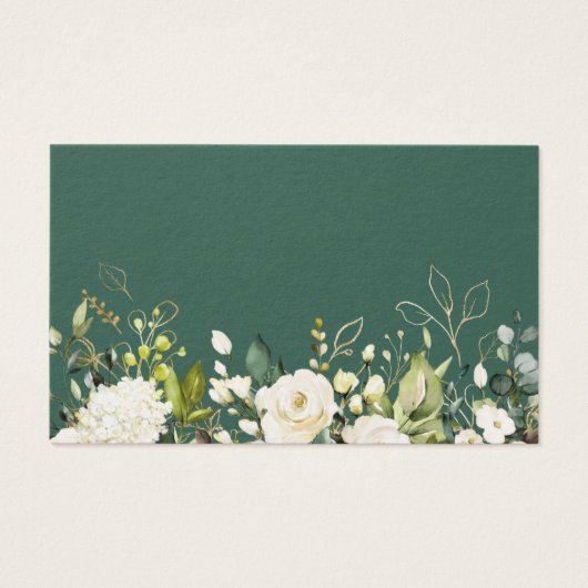 ホワイトローズフローラベビーシャワーブックリクエストカード (裏面)