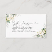 ホワイトローズフローラベビーシャワー表示シャワーカード エンクロージャーカード (正面)