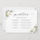 ホワイトローズフローラベビー予測カード 招待状 (正面)