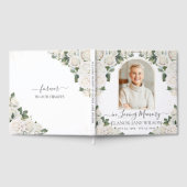 ホワイトローズフローラメモリアル葬儀フォト写真 ゲストブック (全面)