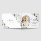 ホワイトローズフローラメモリアル葬儀フォト写真 ゲストブック (全面)