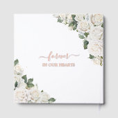 ホワイトローズフローラメモリアル葬儀写真写真 ゲストブック (裏面)