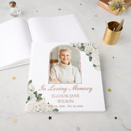 ホワイトローズフローラメモリアル葬儀写真写真 ゲストブック