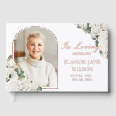 ホワイトローズフローラメモリアル葬儀写真写真 ゲストブック (正面)