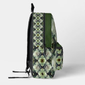 ホワイトローズフローラ抽象芸術アーパーソナライズされたト プリントバックパック (左)